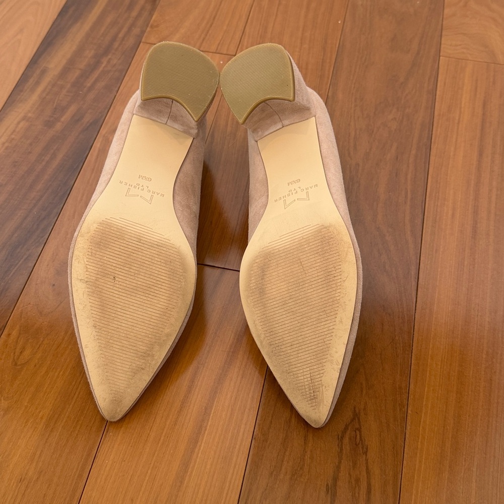 Marc Fisher Tan Suede Pointed-Toe Pumps - Picture 5 of 5